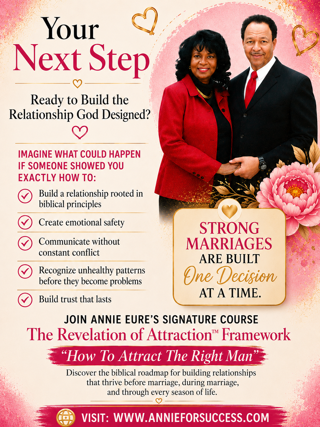 annie eure wearing a white jacket on cover page of landing page